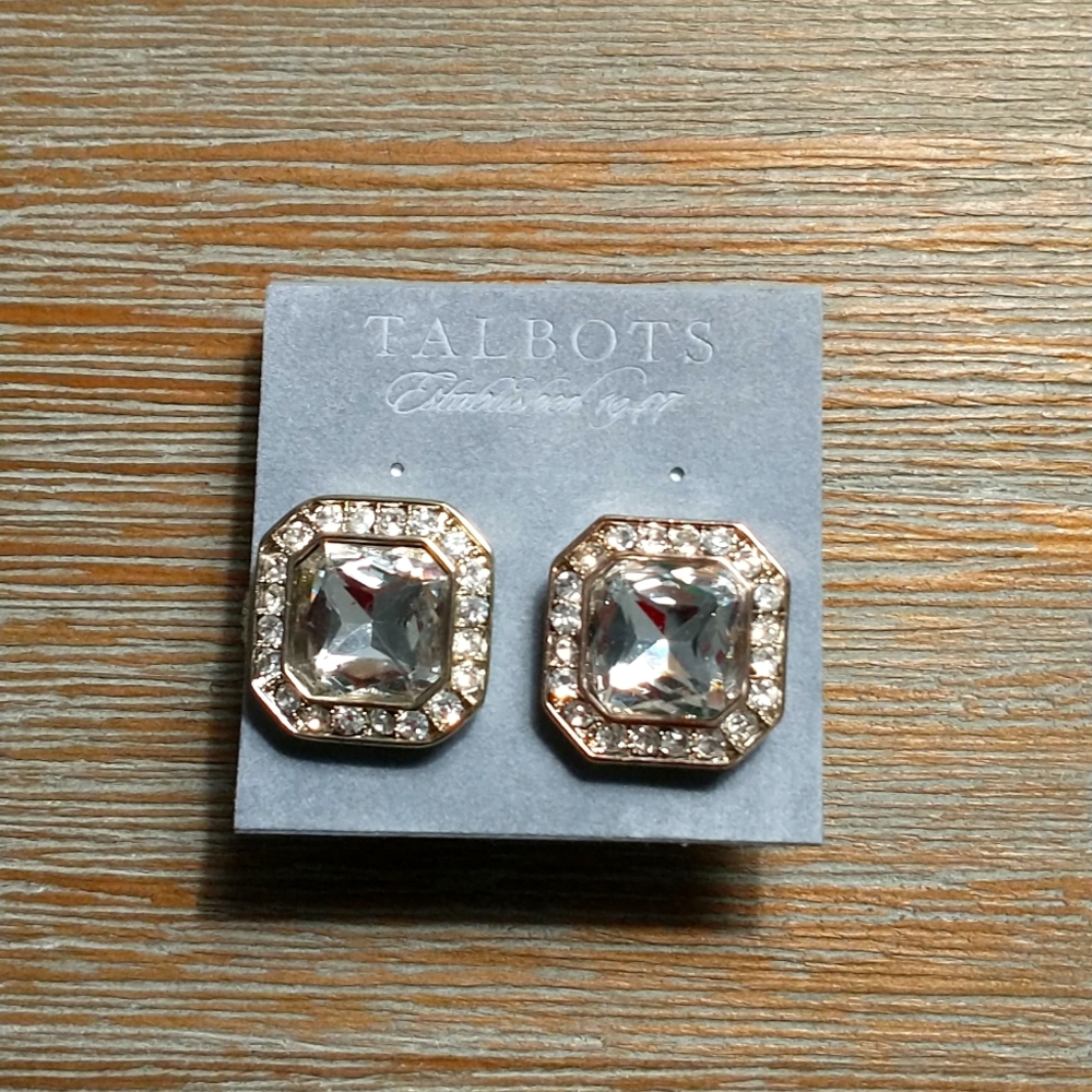 Women's Goldstone and Crystal Cufflinks by Talbot's
